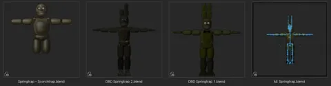 Unreleased Stylized Springtraps Pack - Blender 3d models