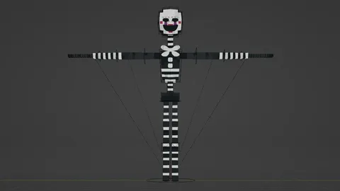 FNAF Plus Puppet Rig - Blender 3d models
