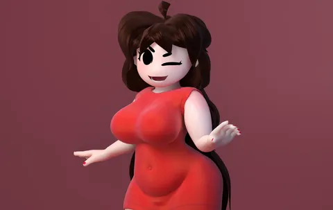 FNF Girlfriend Model - Blender 3d models