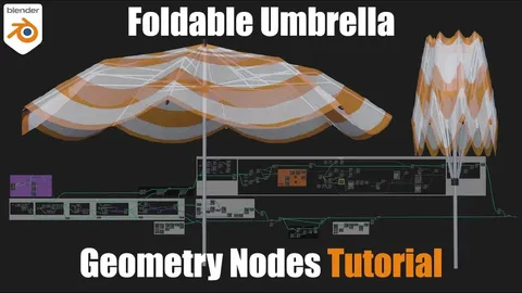 Foldable Umbrella - Blender geometry nodes