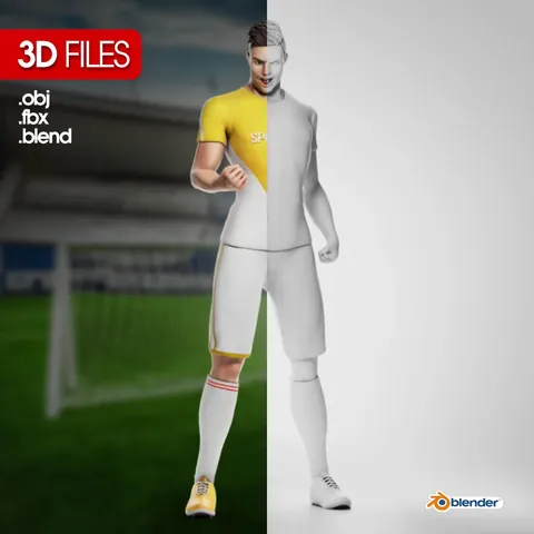 Football Player - Blender 3d models