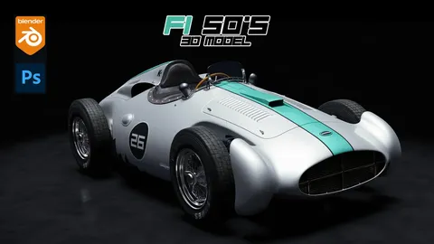 1950s Formula 1 Car - Blender 3d models