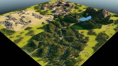 Four Biomes - Blender scenes