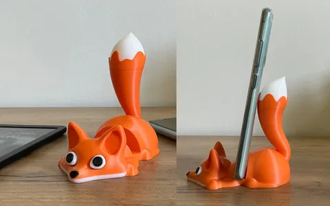Fox Phone & Kindle Stand - Blender 3d models