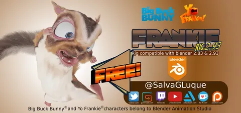 Frankie the Flying Squirrel - Blender 3d models