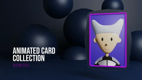 Animated Card NFT Template - Blender scenes