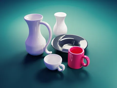 Dishes Scene - Blender scenes
