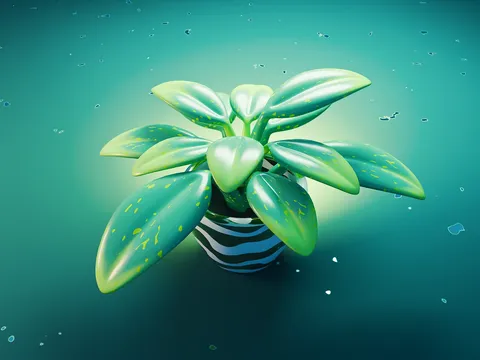 Stylized Plant Scene - Blender scenes