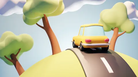Car Animation Scene - Blender scenes