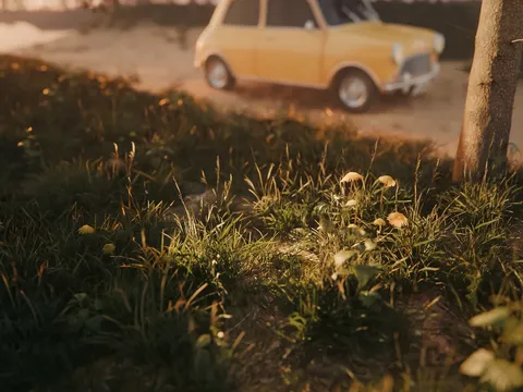 Car & Terrain Scene - Blender scenes