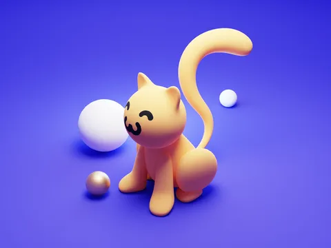 3D Cat Scene - Blender scenes