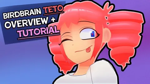 Kasane Teto Character Rig - Blender 3d models