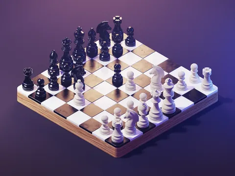 3D Chessboard - Blender scenes