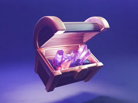 Loot Chest Animation Scene - Blender scenes
