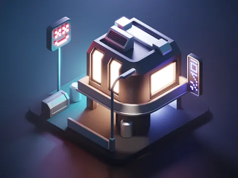 Cyberpunk Building Scene - Blender scenes