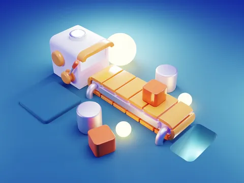 Factory Animation Scene - Blender scenes