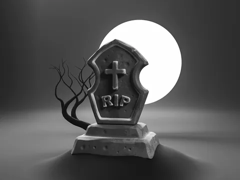 Gravestone Sculpt Scene - Blender scenes