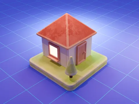 3D House Animation Scene - Blender scenes