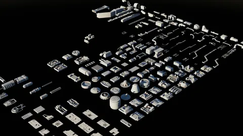 3D Kitbash Set - Blender 3d models