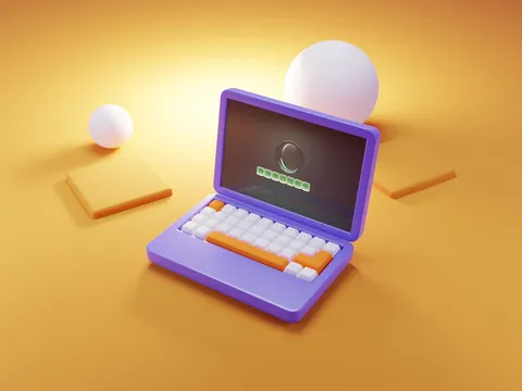Laptop Animation Scene - Blender scenes