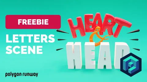 3D Lettering Scene - Blender scenes