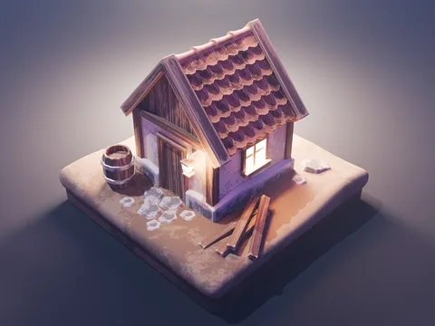 Medieval House Scene - Blender scenes