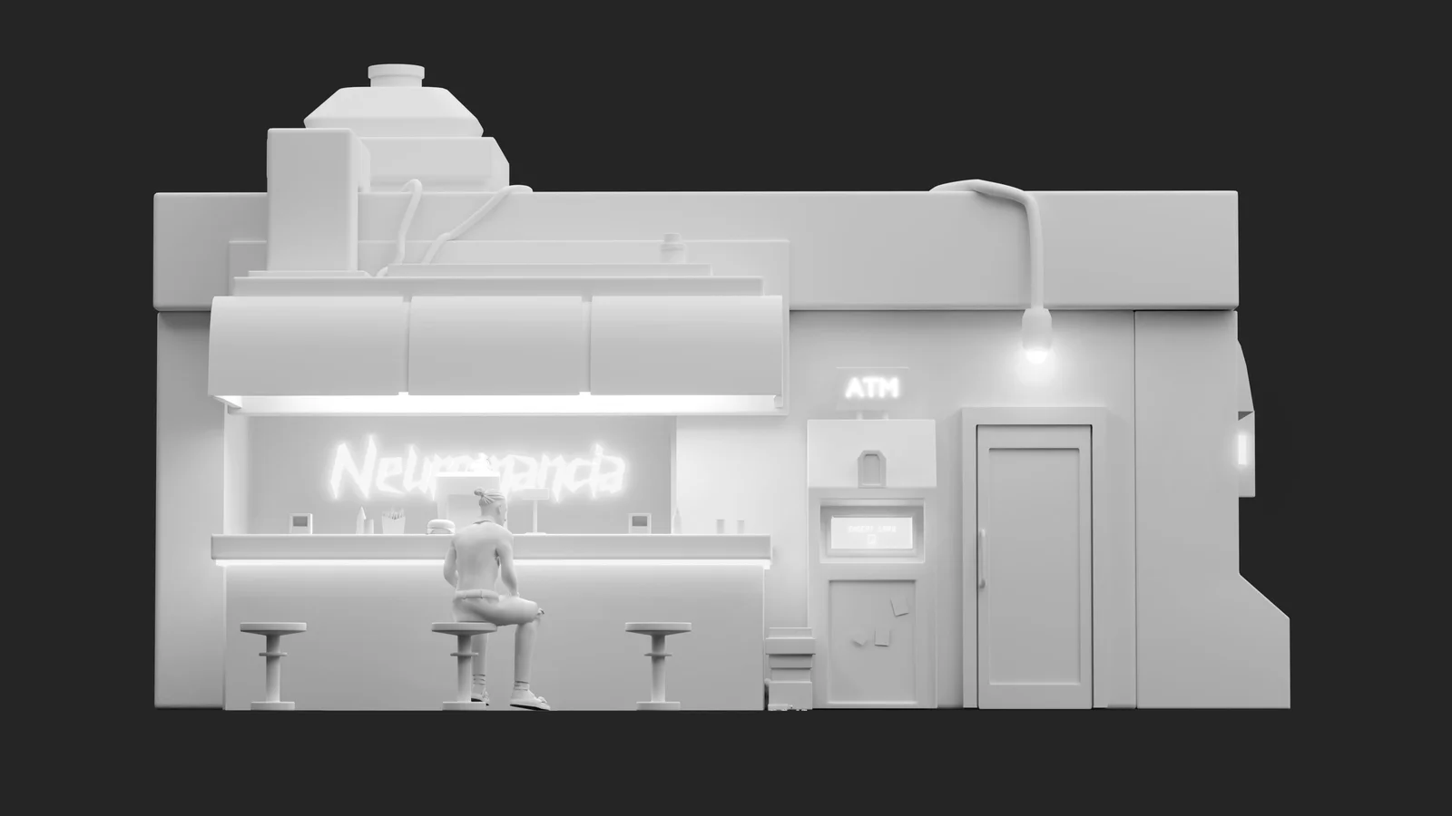Cyberpunk Fast Food Restaurant screenshot 4