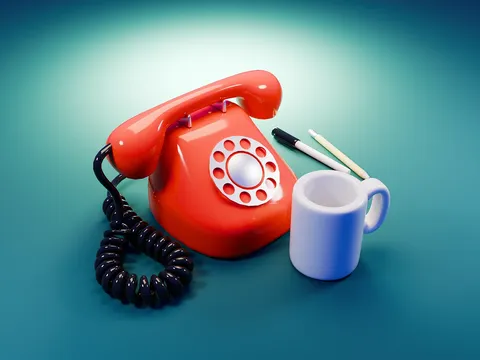 Retro Phone Scene - Blender scenes