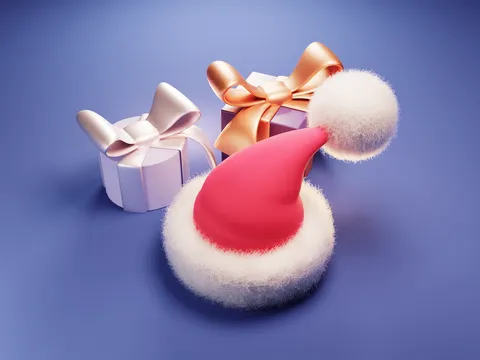 Santa Hat Scene - Blender scenes