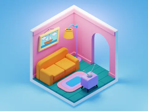 3D Simpsons Room - Blender scenes