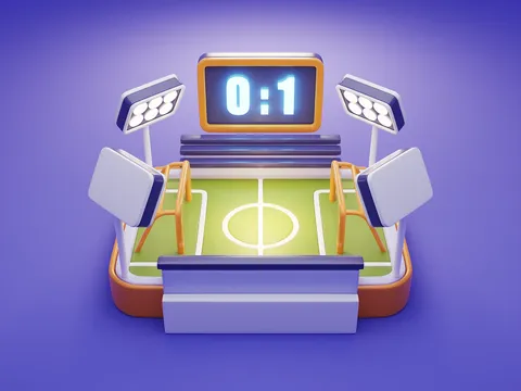 3D Soccer Icon Scene - Blender scenes