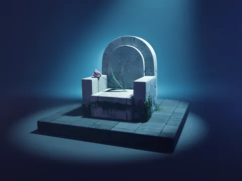 Stone Throne Scene - Blender scenes