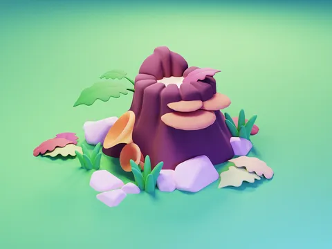 Stylized Forest Scene - Blender scenes