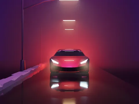 Synthwave Animation Scene - Blender scenes