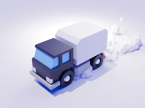 Truck Animation Scene - Blender scenes