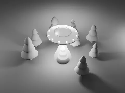 UFO Animation Scene - Blender scenes