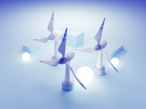 Wind Farm Animation Scene - Blender scenes