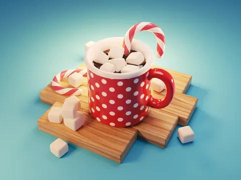 Winter Mug Scene - Blender scenes