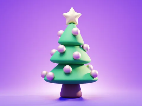 3D X-Mas Tree Icon - Blender scenes