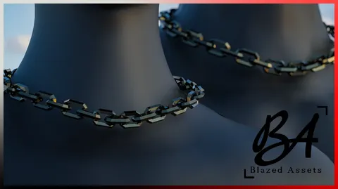 Poly Chain Necklace - Blender 3d models