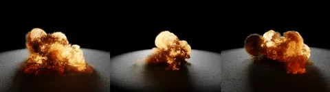 Explosion VDBs and Textures - Blender 3d models