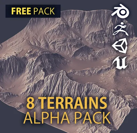 Terrain Alpha Textures - Blender sculpting brushes