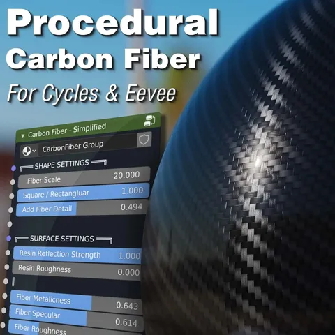 Procedural Carbon Fiber Shader - Blender shaders