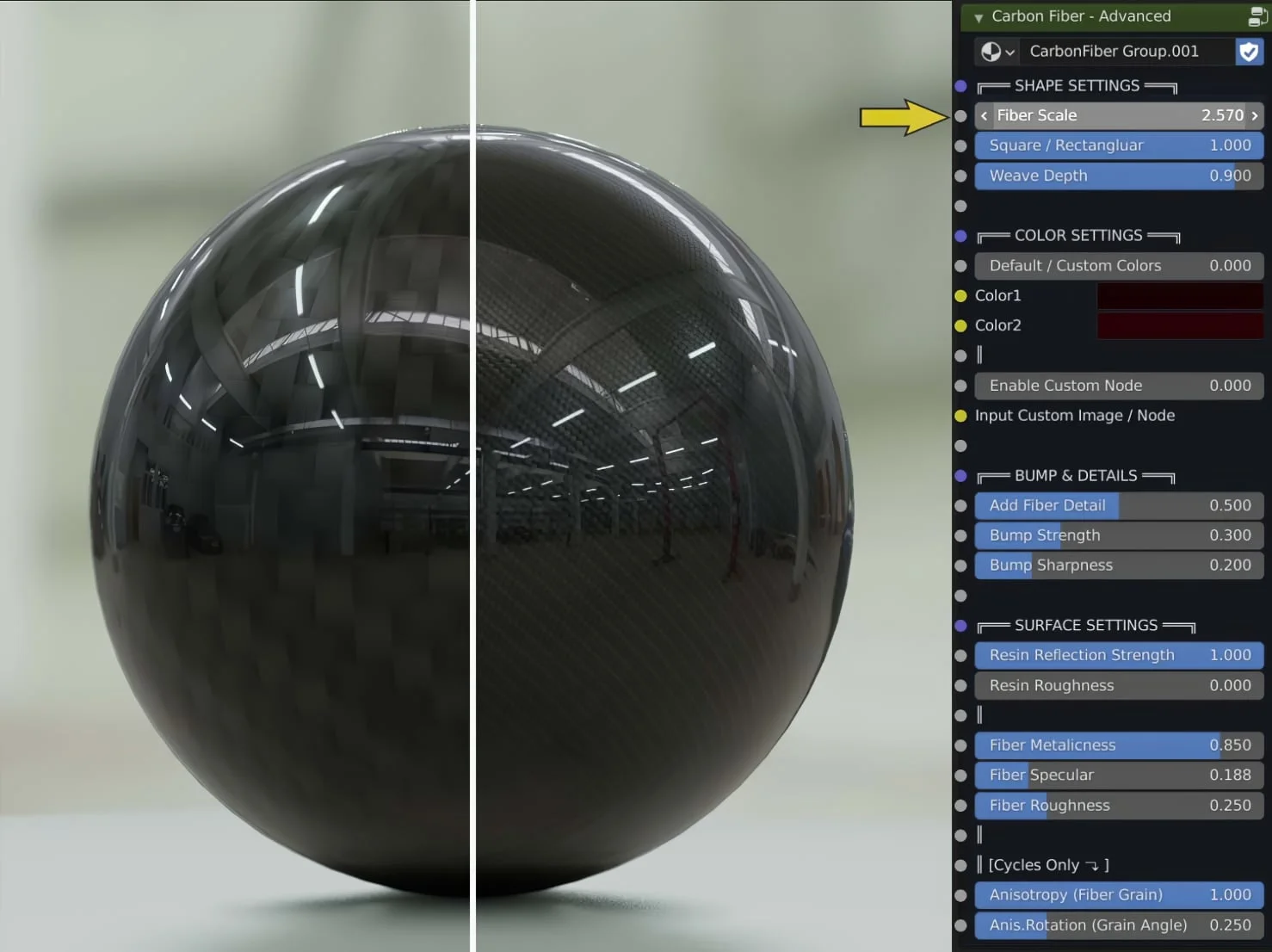 Procedural Carbon Fiber Shader screenshot 2