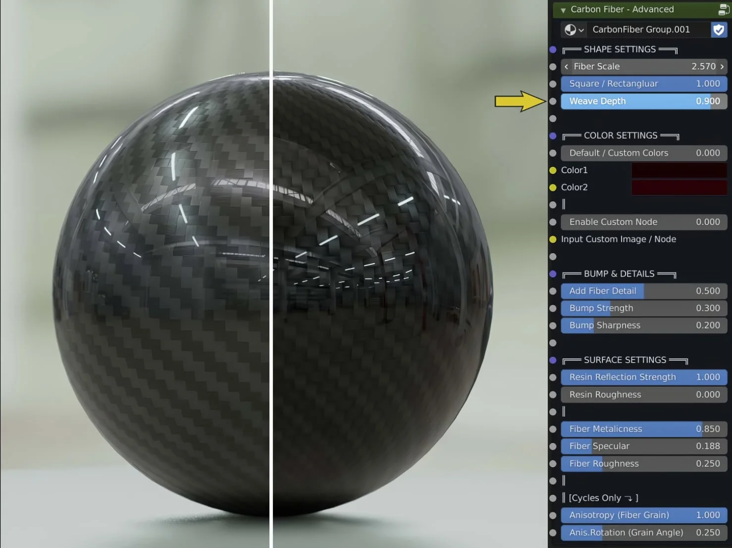 Procedural Carbon Fiber Shader screenshot 4