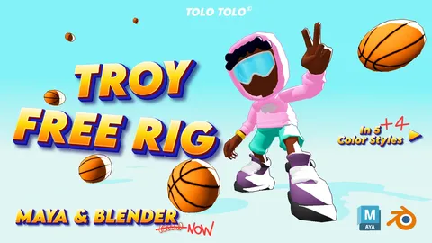 Troy Character Rig - Blender 3d models