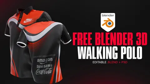Animated Polo Shirt - Blender 3d models