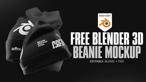 Beanie Mockup - Blender 3d models