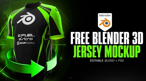 Jersey Mockup - Blender 3d models