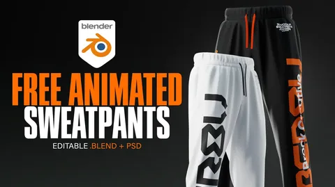 Sweatpants Mockup - Blender 3d models